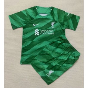 Liverpool Målvakt kläder Barn 2022-23 Hemmatröja Kortärmad (+ korta byxor)
